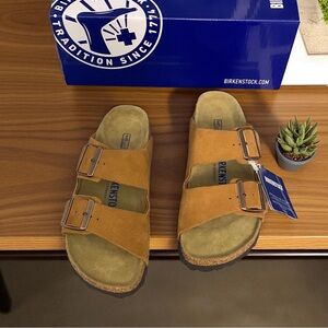 Birkenstock 🧚🏼♀️Arizona Mink Narrow Suede Sandals🧚🏼♀️
